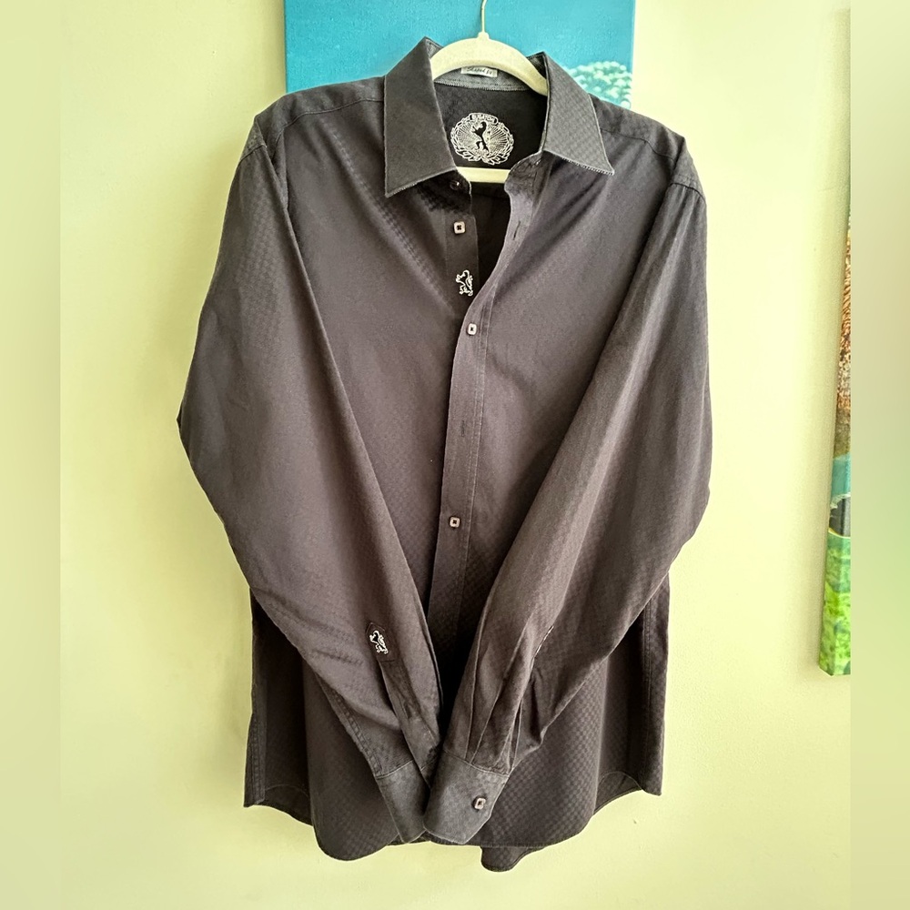 Bugatchi Men’s Black Dress Shirt  🕶️ XL